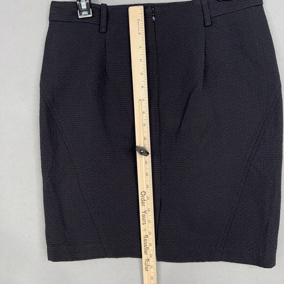 J McLaughlin Skirt Womens 10 Black Pencil Textured Minimal Career Capsule Work - Picture 11 of 14